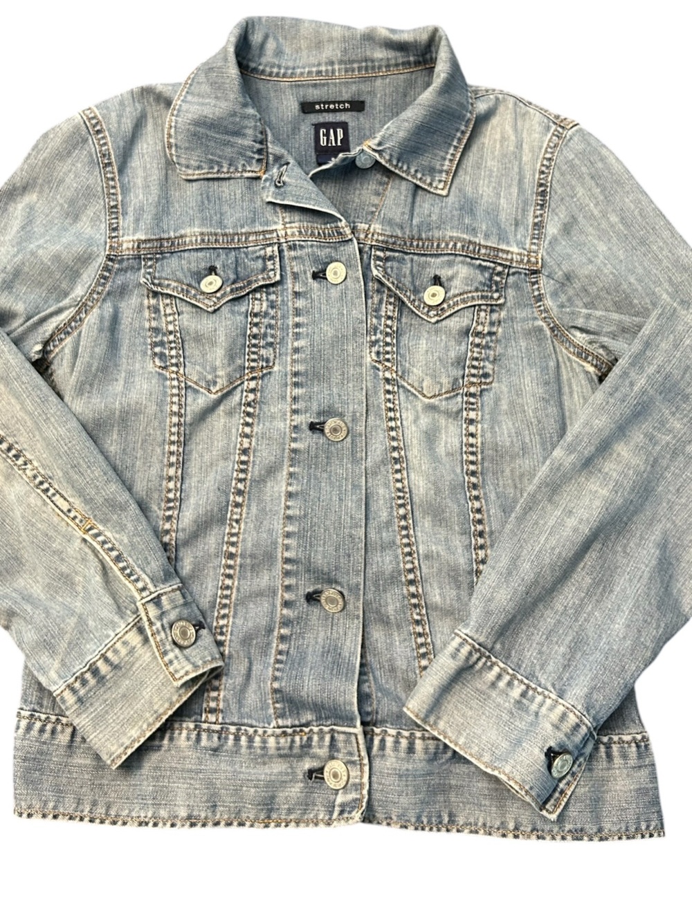 GAP Light Wash Denim Jean Jacket - Faded Blue SZ S Western Vintage Americana